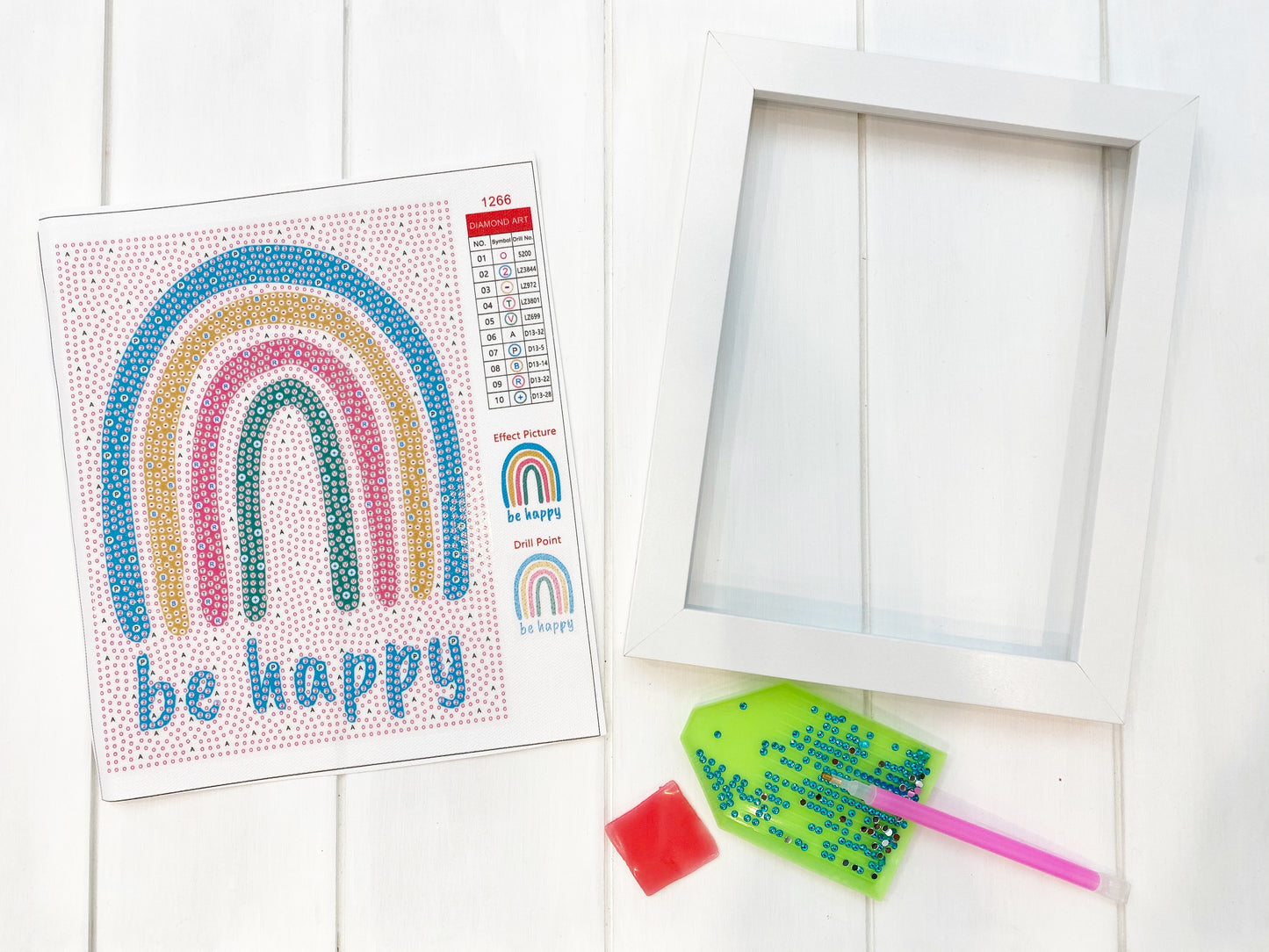 Be Happy Rainbow Diamond Painting Kit