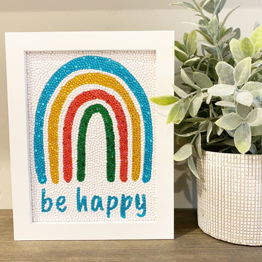 Be Happy Rainbow Diamond Painting Kit